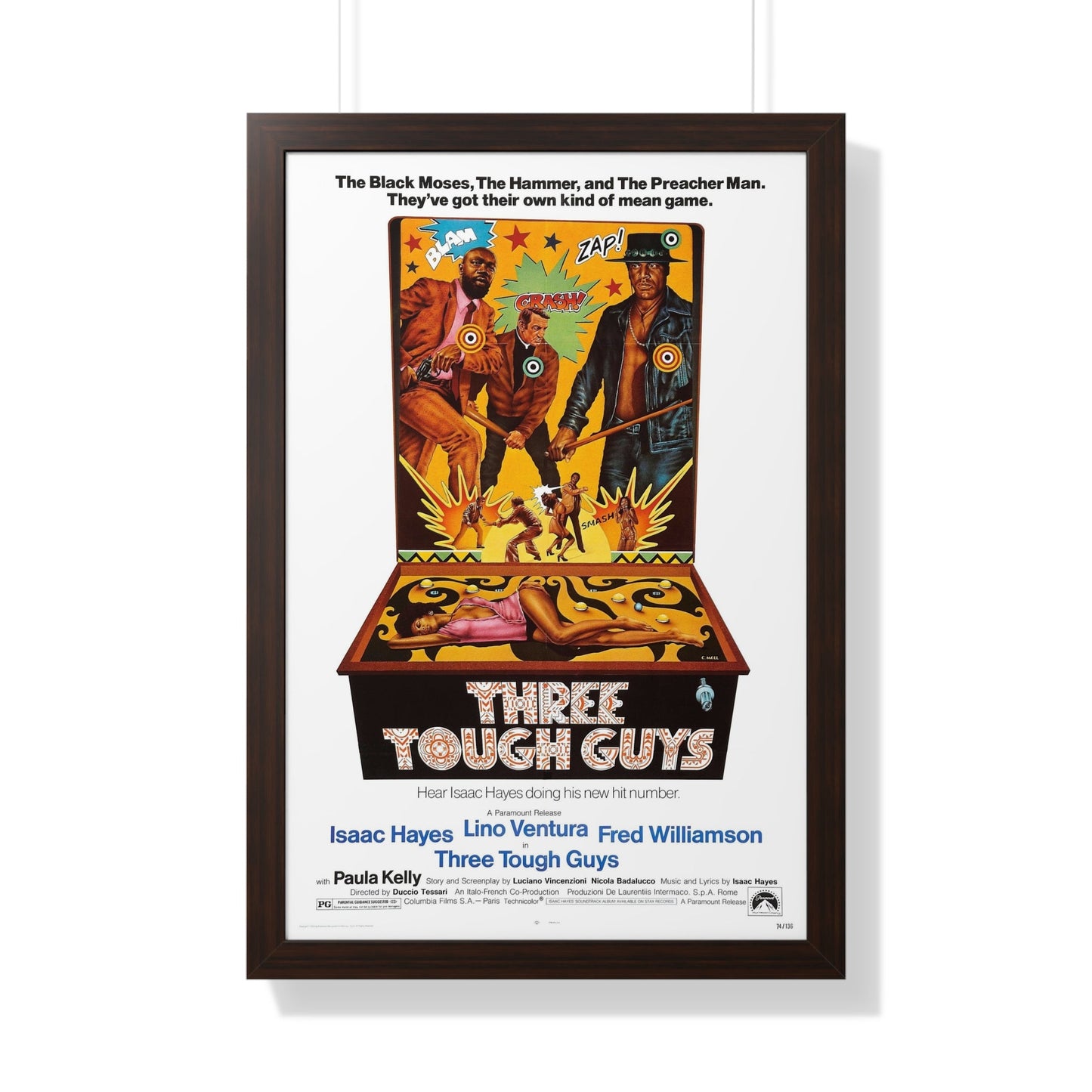 THREE TOUGH GUYS 1974 - Framed Movie Poster-20" x 30"-The Sticker Space