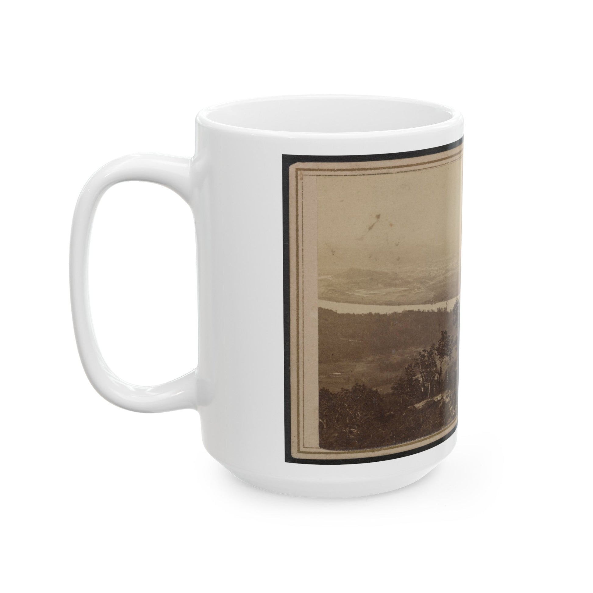 Three Unidentified Soldiers At Point Lookout, Tennessee (U.S. Civil War) White Coffee Mug-The Sticker Space