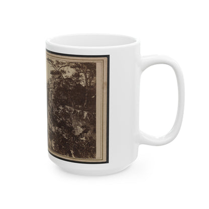 Three Unidentified Soldiers At Point Lookout, Tennessee (U.S. Civil War) White Coffee Mug-The Sticker Space