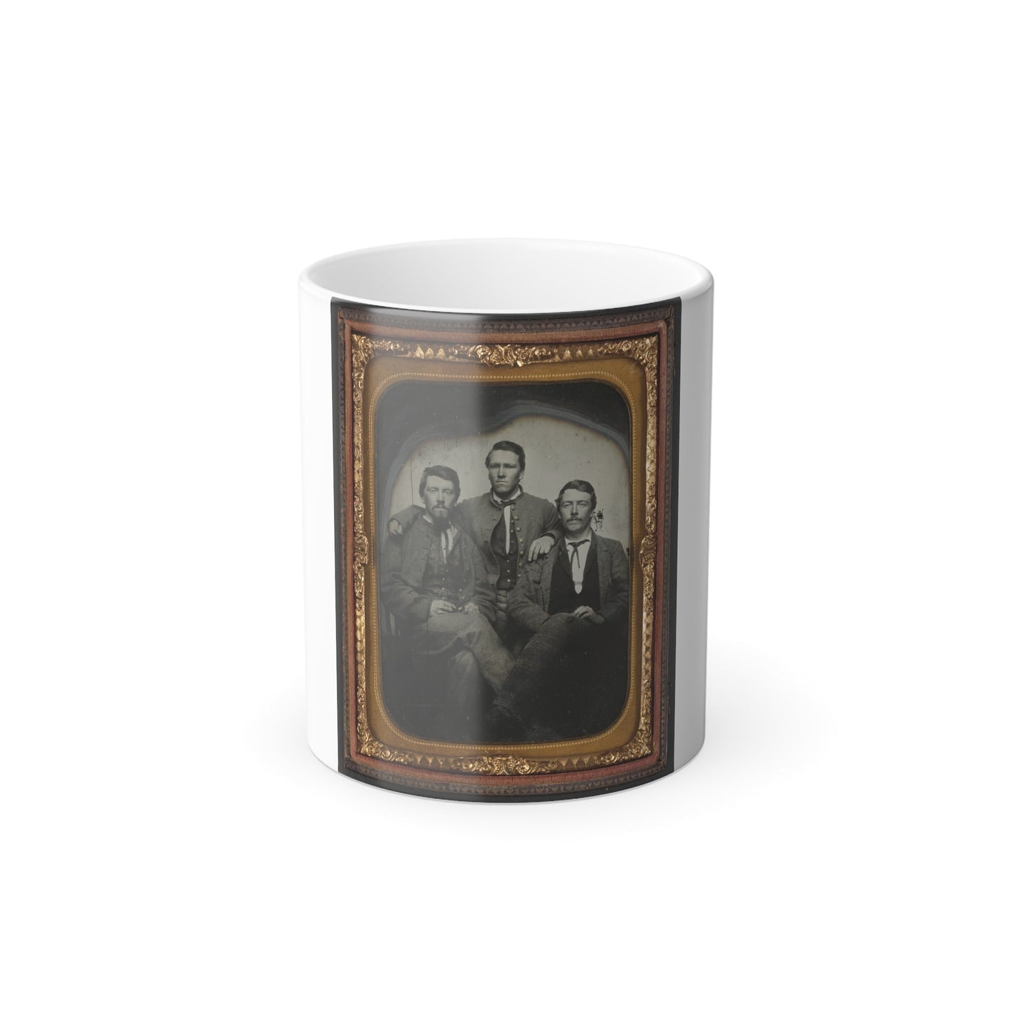 Three Unidentified Soldiers in Confederate Uniforms (1) (U.S. Civil War) Color Morphing Mug 11oz-11oz-The Sticker Space