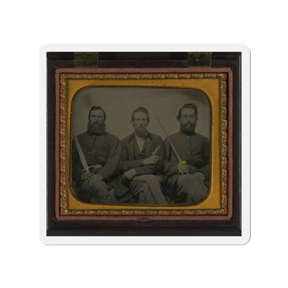 Three Unidentified Soldiers In Union Uniform With Swords And Revolver (U.S. Civil War) Refrigerator Magnet-2" x 2"-The Sticker Space