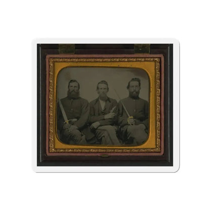 Three Unidentified Soldiers In Union Uniform With Swords And Revolver (U.S. Civil War) Refrigerator Magnet 5 Inch Die-Cut - The Sticker Space