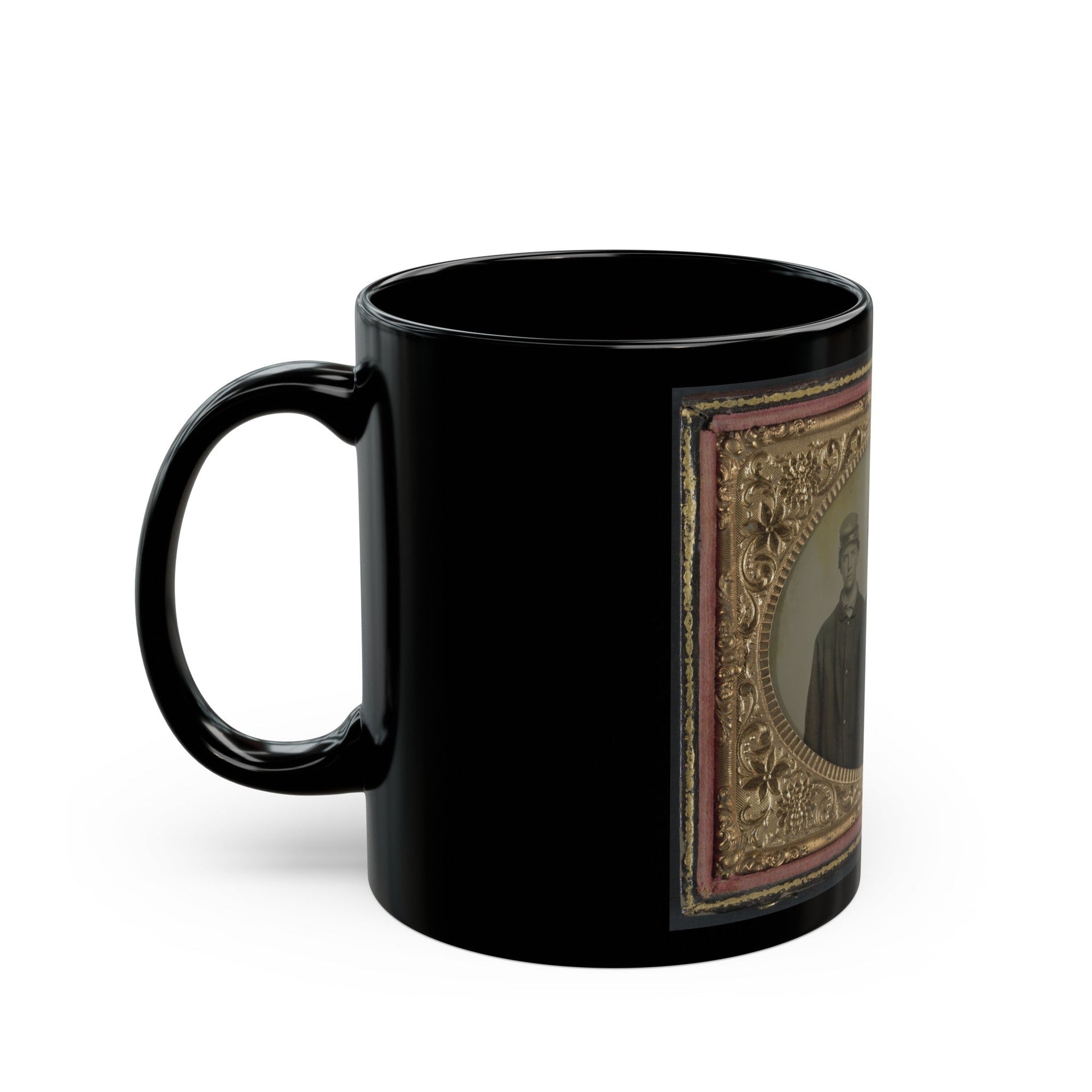 Three Unidentified Soldiers In Union Uniforms(3) (U.S. Civil War) Black Coffee Mug-The Sticker Space