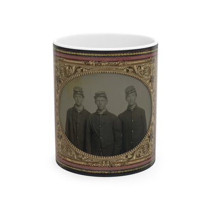 Three Unidentified Soldiers In Union Uniforms(3) (U.S. Civil War) White Coffee Mug-11oz-The Sticker Space