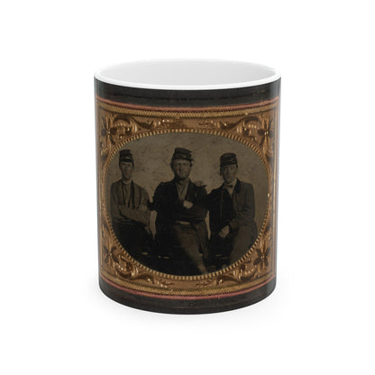 Three Unidentified Soldiers (U.S. Civil War) White Coffee Mug-11oz-The Sticker Space