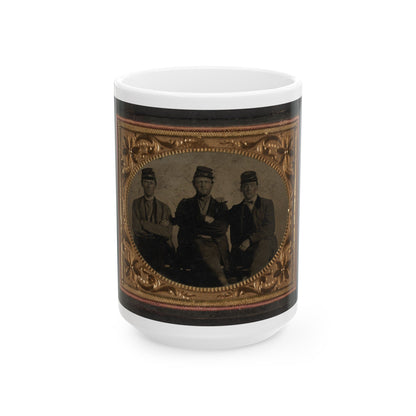 Three Unidentified Soldiers (U.S. Civil War) White Coffee Mug-15oz-The Sticker Space