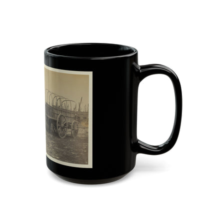 Three Wagons, Probably Used For Army Supplies In Civil War (U.S. Civil War) Black Coffee Mug-The Sticker Space