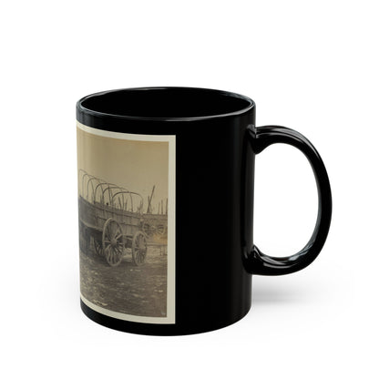 Three Wagons, Probably Used For Army Supplies In Civil War (U.S. Civil War) Black Coffee Mug-The Sticker Space