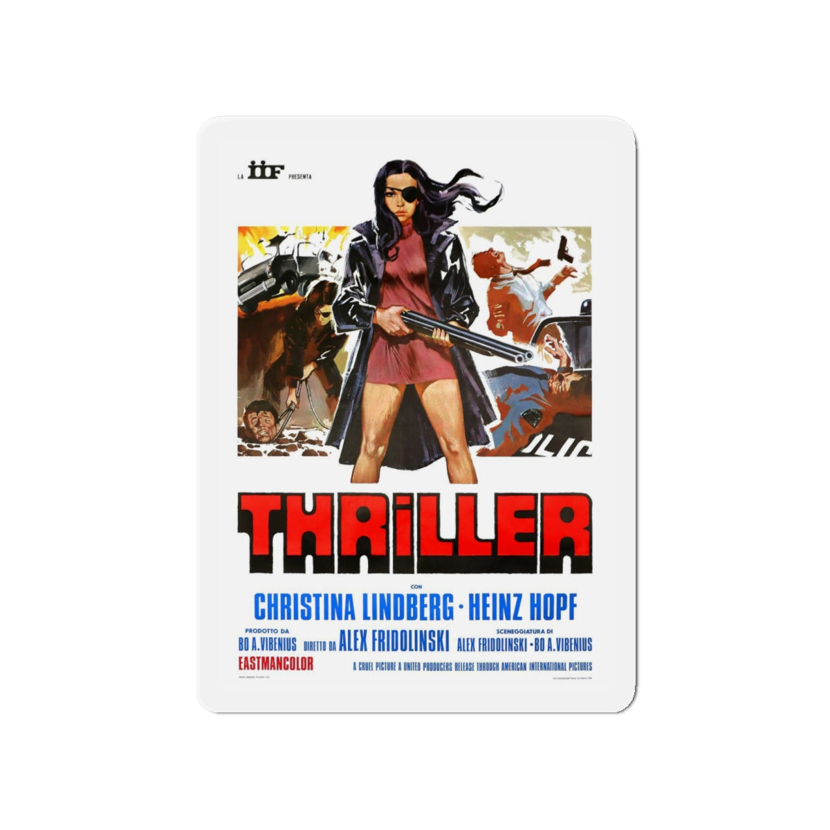 THRILLER A CRUEL PICTURE (ITALIAN) 1973 Movie Poster - Refrigerator Magnet