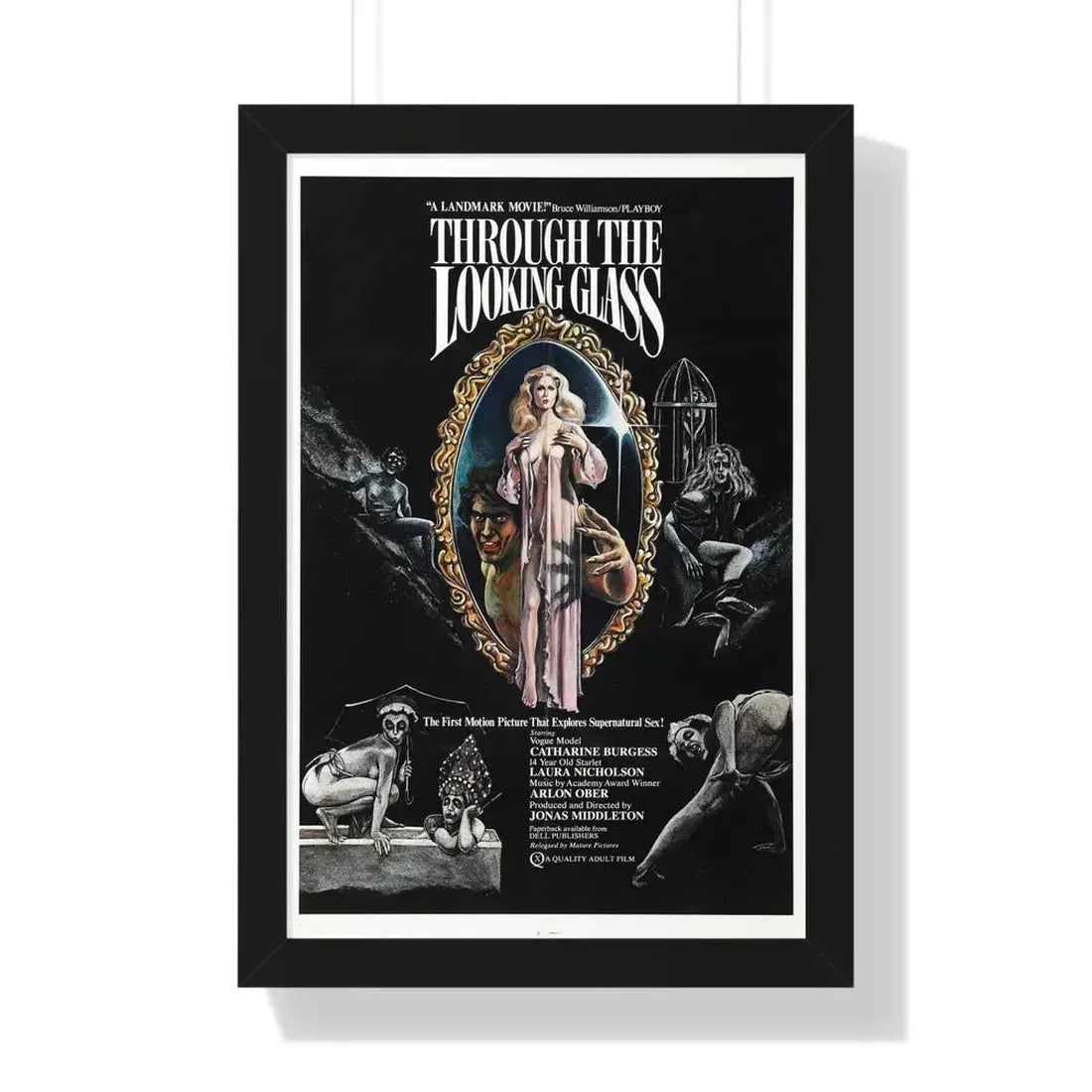 THROUGH THE LOOKING GLASS 1976 - Framed Movie Poster 16″ x 24″ Black - The Sticker Space