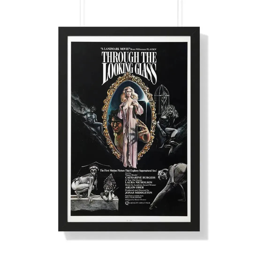 THROUGH THE LOOKING GLASS 1976 - Framed Movie Poster 20" x 30" Black - The Sticker Space
