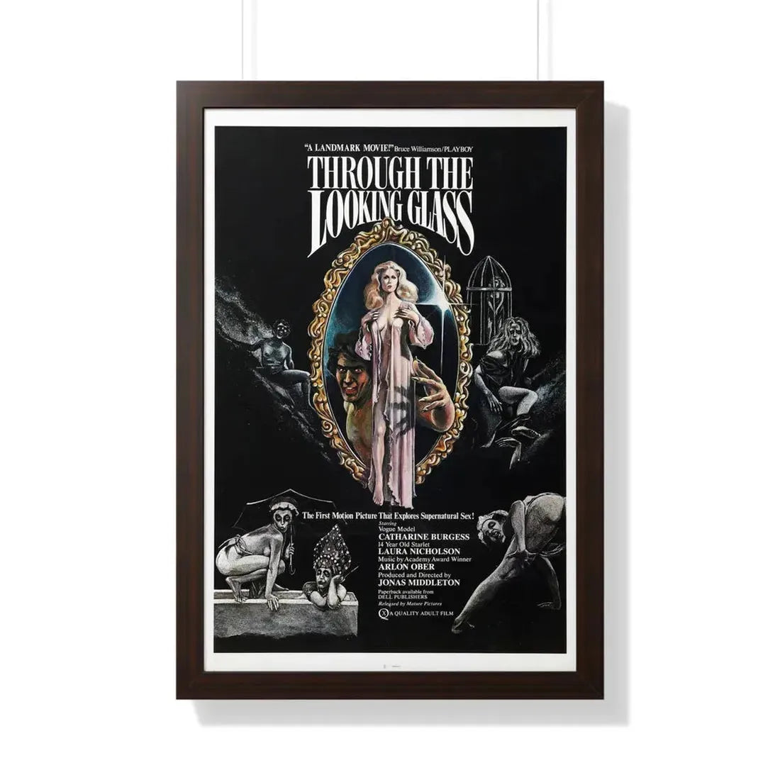 THROUGH THE LOOKING GLASS 1976 - Framed Movie Poster 20" x 30" Walnut - The Sticker Space