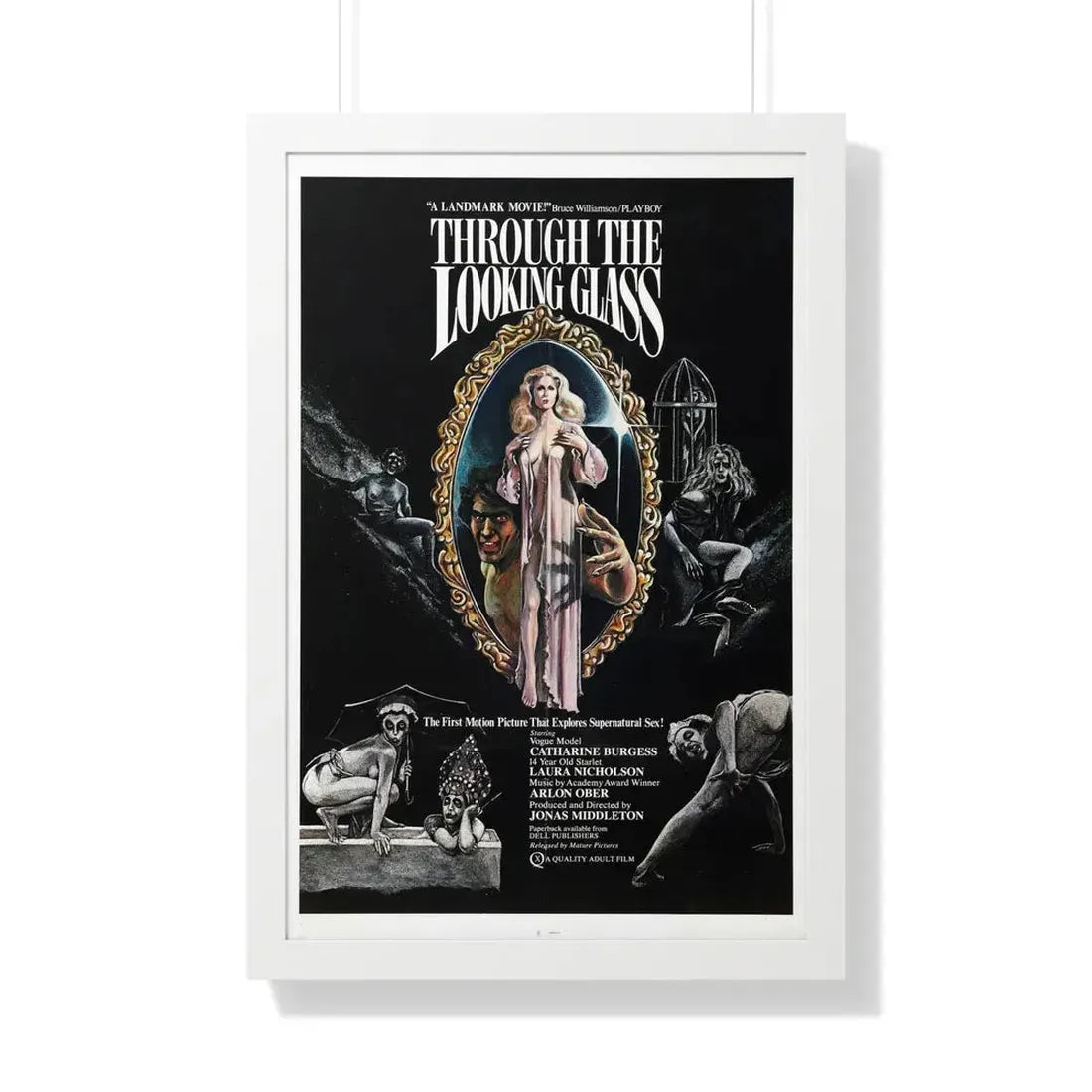 THROUGH THE LOOKING GLASS 1976 - Framed Movie Poster 20" x 30" White - The Sticker Space