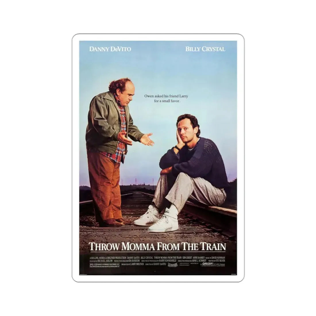 Throw Momma from the Train 1987 Movie Poster STICKER Vinyl Die-Cut Decal 3 Inch - The Sticker Space