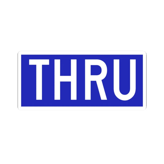 Thruway trailblazer stand-in (New York) (Road Sign) STICKER Vinyl Kiss-Cut Decal 2 Inch White - The Sticker Space