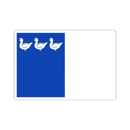 Thuin vlag (Belgium) STICKER Vinyl Kiss-Cut Decal 4 Inch White - The Sticker Space