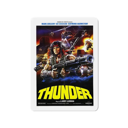 THUNDER 1983 Movie Poster - Refrigerator Magnet 3 Inch Die-Cut - The Sticker Space