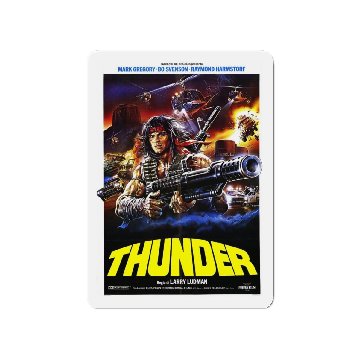 THUNDER 1983 Movie Poster - Refrigerator Magnet