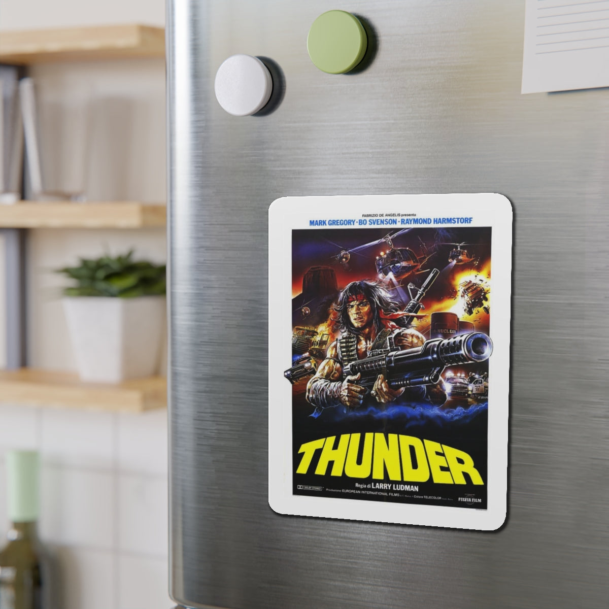 THUNDER 1983 Movie Poster - Refrigerator Magnet