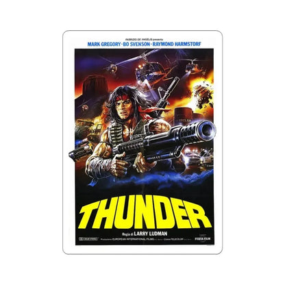 THUNDER 1983 Movie Poster - STICKER Vinyl Kiss-Cut Decal 3 Inch White - The Sticker Space