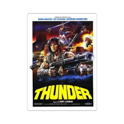 THUNDER 1983 Movie Poster - STICKER Vinyl Kiss-Cut Decal 4 Inch White - The Sticker Space