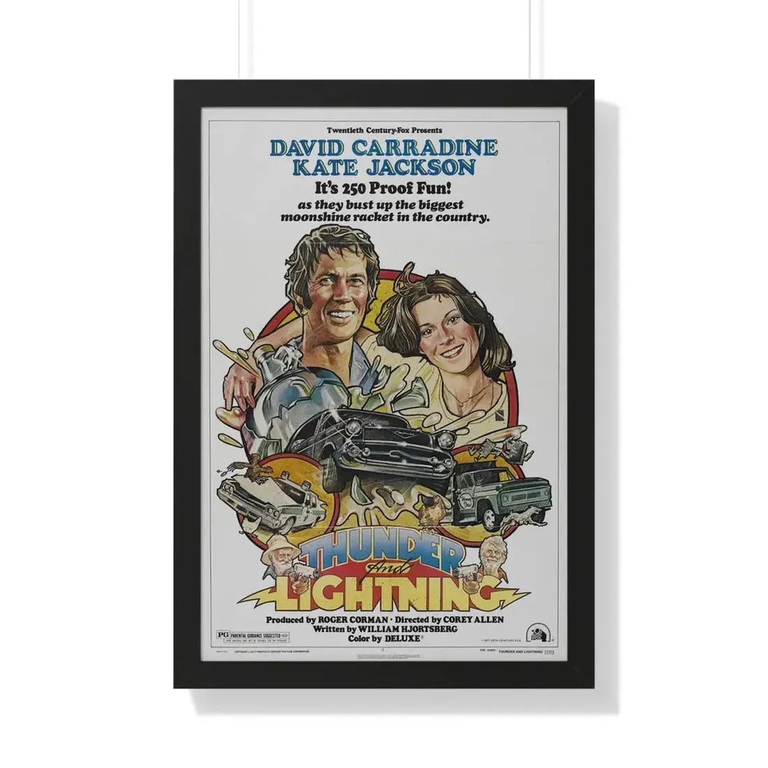 THUNDER AND LIGHTNING 1977 - Framed Movie Poster 20" x 30" Black - The Sticker Space