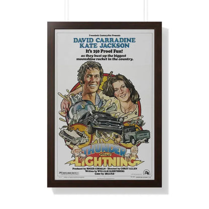 THUNDER AND LIGHTNING 1977 - Framed Movie Poster 20" x 30" Walnut - The Sticker Space