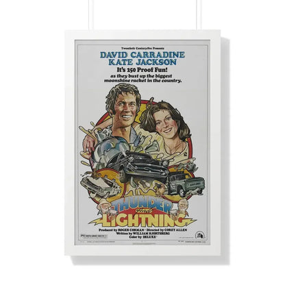 THUNDER AND LIGHTNING 1977 - Framed Movie Poster 20" x 30" White - The Sticker Space