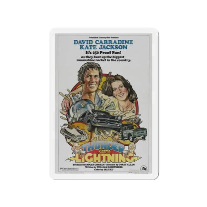 THUNDER AND LIGHTNING 1977 Movie Poster - Refrigerator Magnet 2 Inch Die-Cut - The Sticker Space