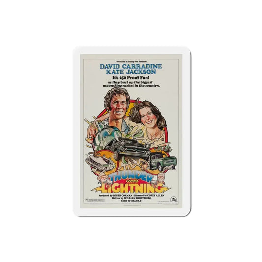 Thunder and Lightning 1977 Movie Poster Refrigerator Magnet 2 Inch - The Sticker Space