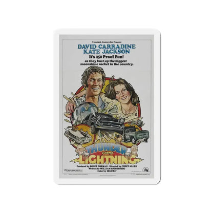 THUNDER AND LIGHTNING 1977 Movie Poster - Refrigerator Magnet 3 Inch Die-Cut - The Sticker Space