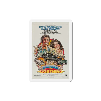 Thunder and Lightning 1977 Movie Poster Refrigerator Magnet 3 Inch - The Sticker Space