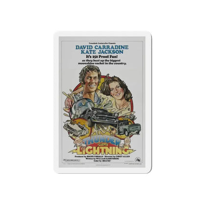 THUNDER AND LIGHTNING 1977 Movie Poster - Refrigerator Magnet 6 Inch Die-Cut - The Sticker Space