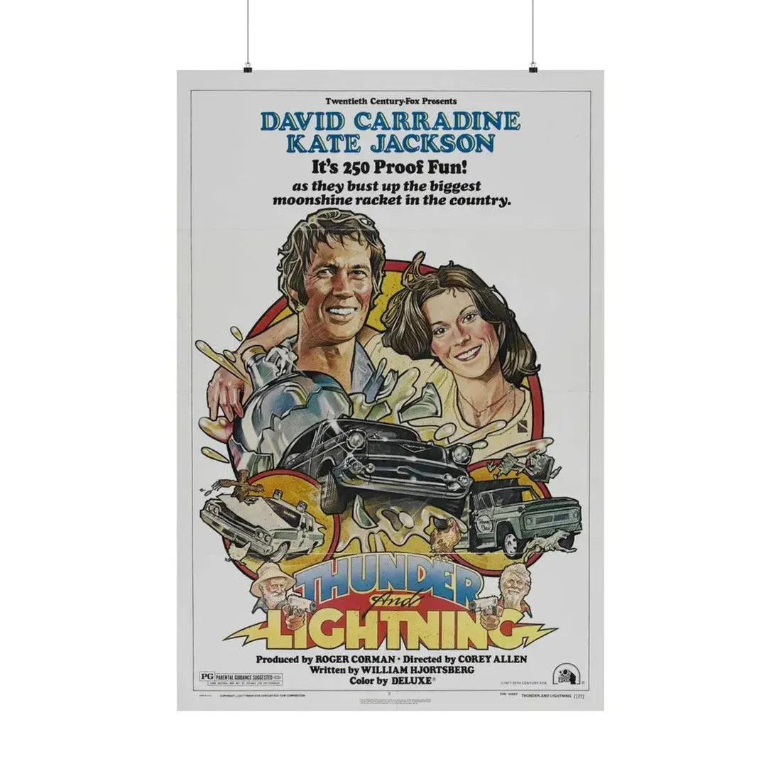 THUNDER AND LIGHTNING 1977 - Paper Movie Poster 36" x 54" Matte - The Sticker Space