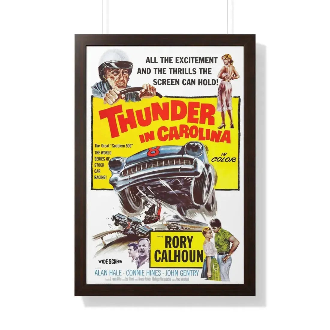 THUNDER IN CAROLINA 1960 - Framed Movie Poster 20" x 30" Walnut - The Sticker Space