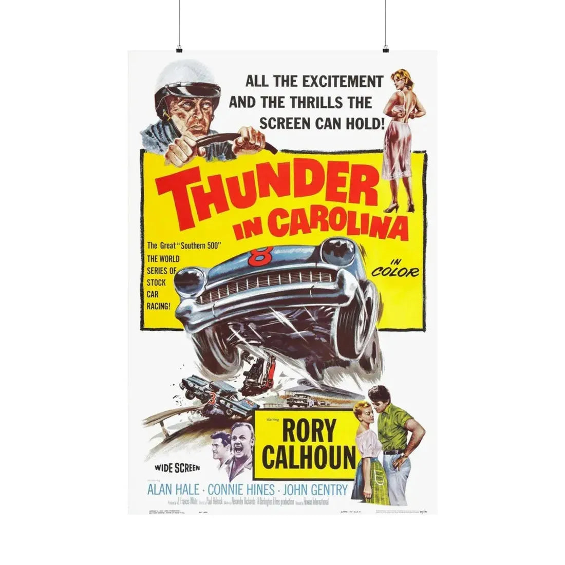 THUNDER IN CAROLINA 1960 - Paper Movie Poster 36" x 54" Matte - The Sticker Space