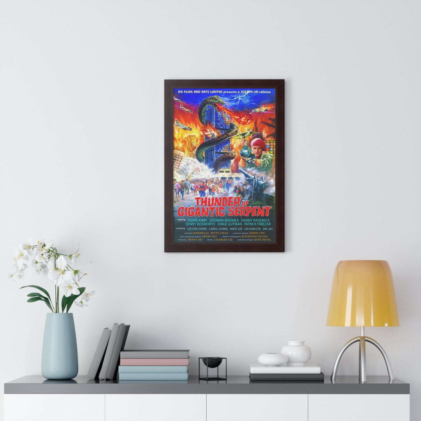 THUNDER OF GIGANTIC SERPENT 1988 - Framed Movie Poster-The Sticker Space