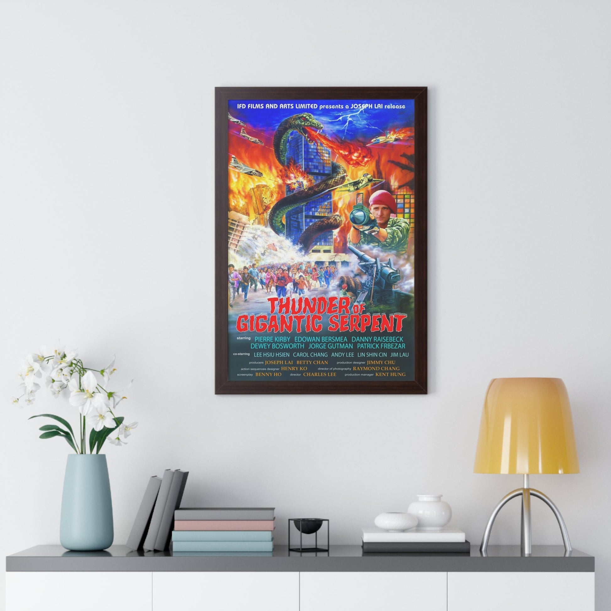 THUNDER OF GIGANTIC SERPENT 1988 - Framed Movie Poster-The Sticker Space