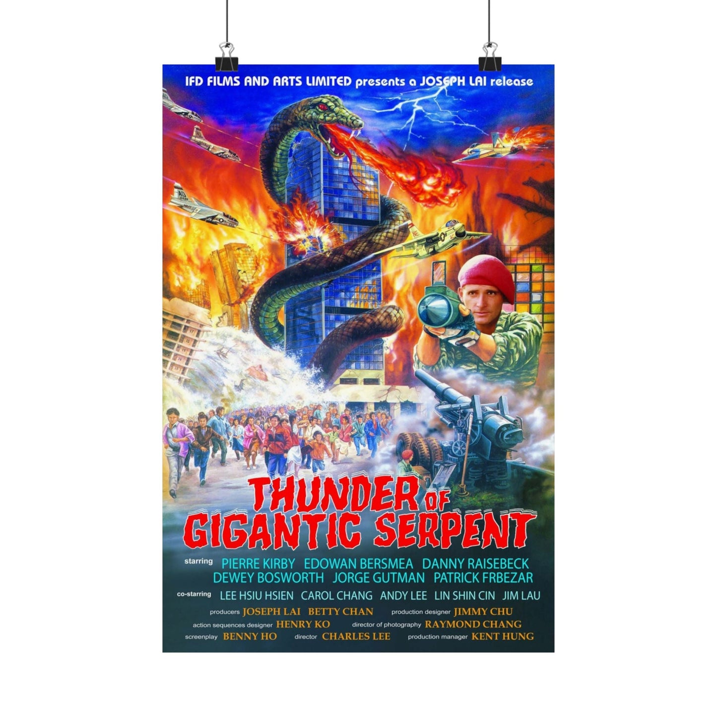 THUNDER OF GIGANTIC SERPENT 1988 - Paper Movie Poster-12″ x 18″-The Sticker Space