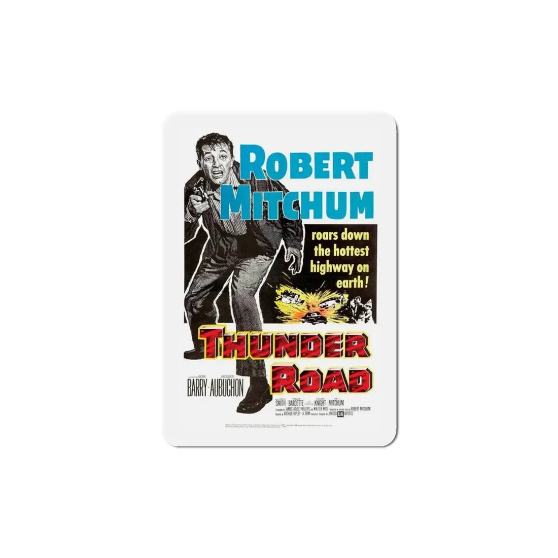 Thunder Road 1958 Movie Poster Refrigerator Magnet 6 Inch - The Sticker Space