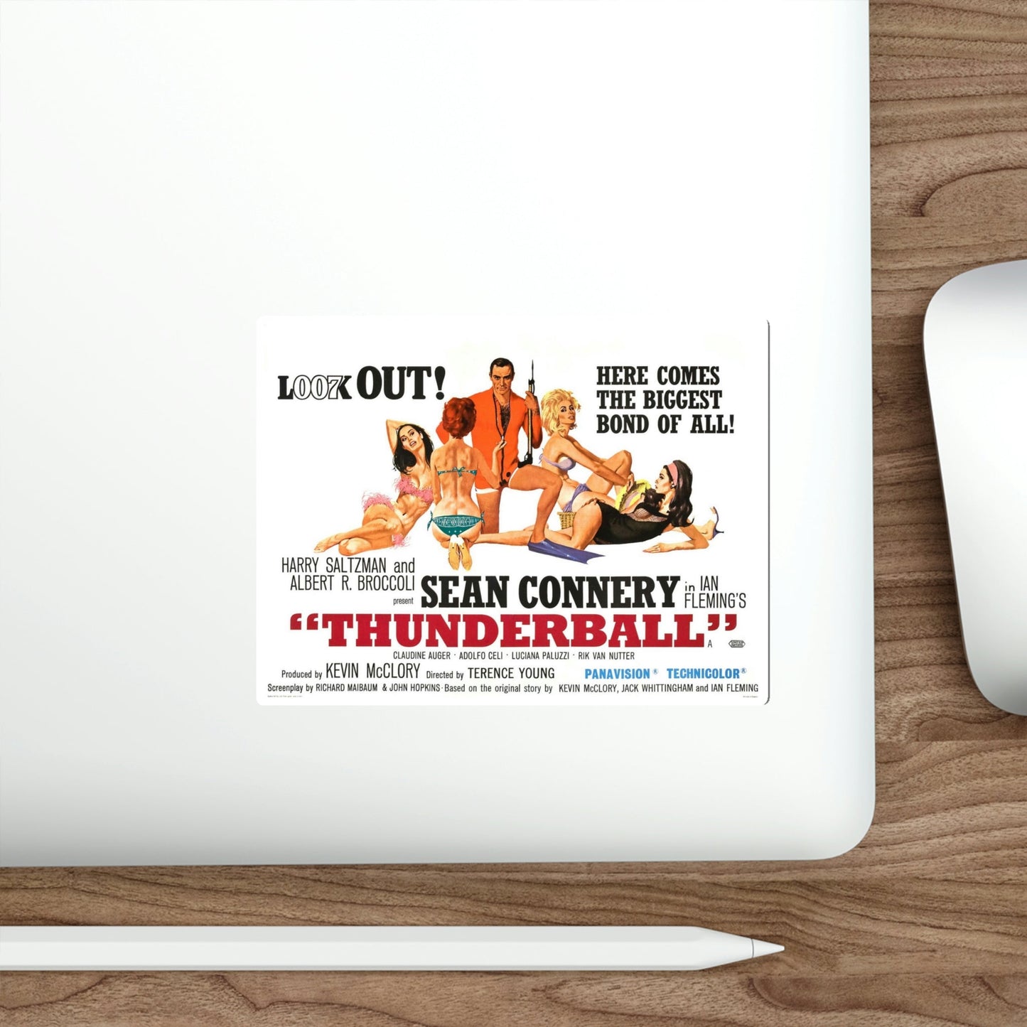 Thunderball 1965 Movie Poster STICKER Vinyl Die-Cut Decal-The Sticker Space