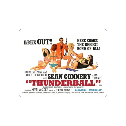 Thunderball 1965 Movie Poster STICKER Vinyl Die-Cut Decal 6 Inch - The Sticker Space