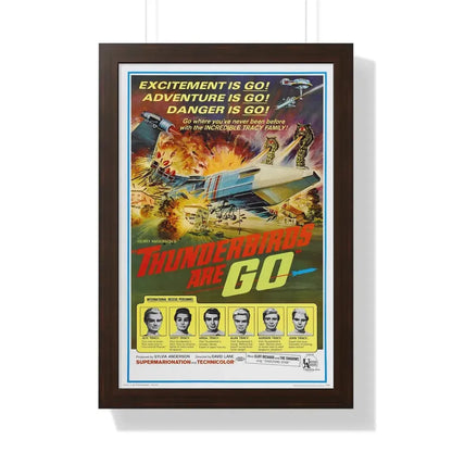 THUNDERBIRDS ARE GO 1966 - Framed Movie Poster 16″ x 24″ Walnut - The Sticker Space