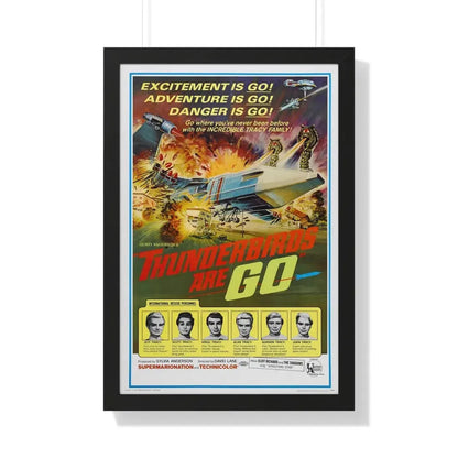 THUNDERBIRDS ARE GO 1966 - Framed Movie Poster 20" x 30" Black - The Sticker Space