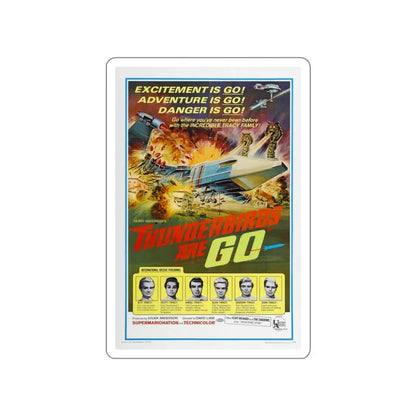 THUNDERBIRDS ARE GO 1966 Movie Poster STICKER Vinyl Die-Cut Decal 3 Inch - The Sticker Space