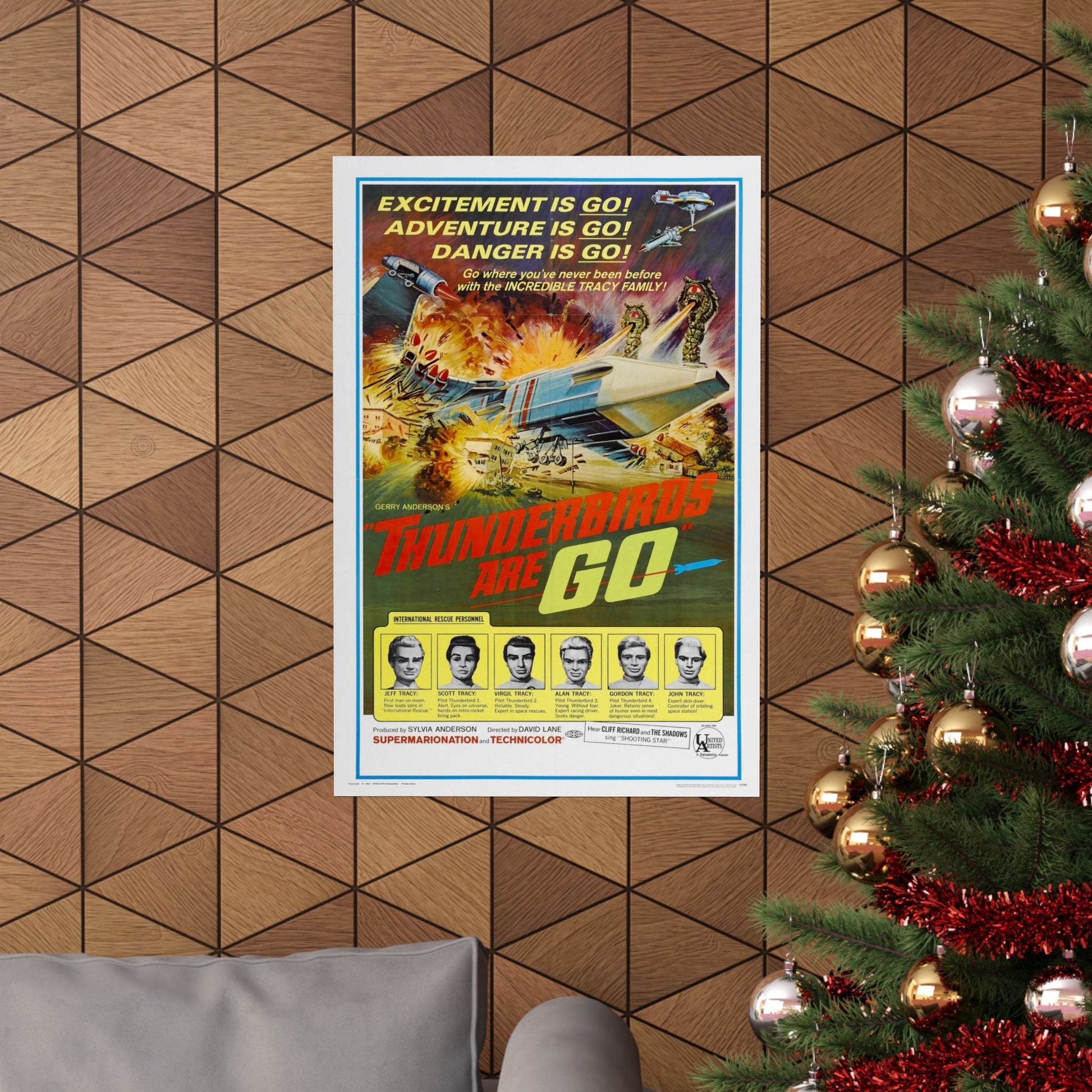 THUNDERBIRDS ARE GO 1966 - Paper Movie Poster-The Sticker Space