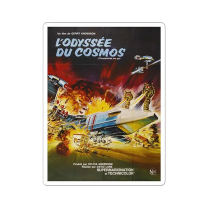 THUNDERBIRDS ARE GO (FRENCH) 1966 Movie Poster - STICKER Vinyl Kiss-Cut Decal 6 Inch White - The Sticker Space