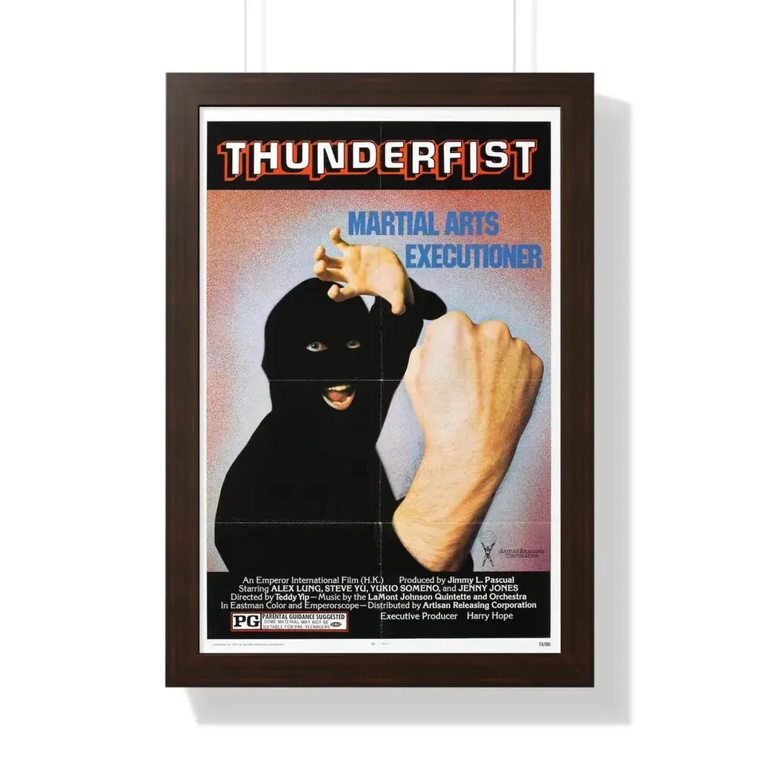 THUNDERFIST 1973 - Framed Movie Poster 16″ x 24″ Walnut - The Sticker Space