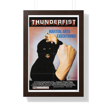 THUNDERFIST 1973 - Framed Movie Poster 16″ x 24″ Walnut - The Sticker Space