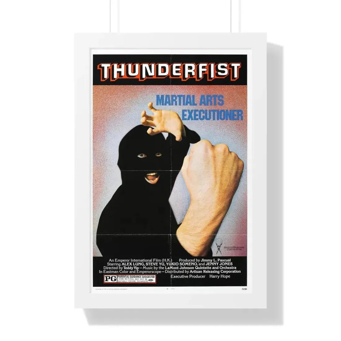 THUNDERFIST 1973 - Framed Movie Poster 16″ x 24″ White - The Sticker Space